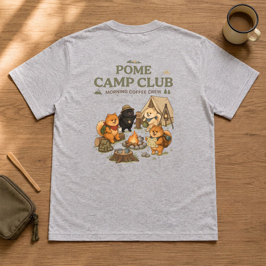 POME CAMP CLUB ポメラニアン Tシャツ ｜バックプリント