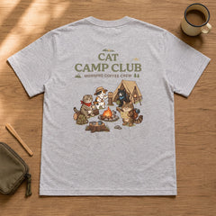 CAT CAMP CLUB V2 猫 Tシャツ ｜バックプリント