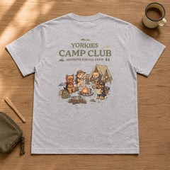 YORKIES CAMP CLUB ヨークシャーテリア Tシャツ ｜バックプリント
