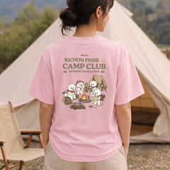 BICHON FRISE CAMP CLUB ビションフリーゼ Tシャツ ｜バックプリント