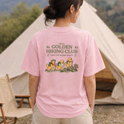 Golden Retriever hiking club ゴールデンレトリバー 登山 Tシャツ ｜バックプリント
