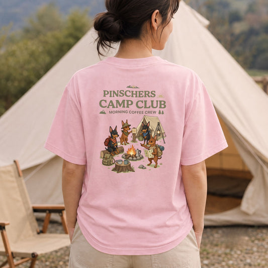 PINSCHERS CAMP CLUB ピンシャー Tシャツ ｜バックプリント