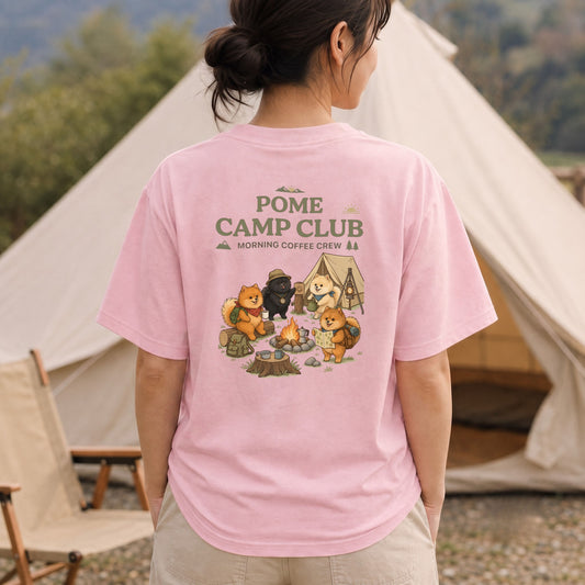 POME CAMP CLUB ポメラニアン Tシャツ ｜バックプリント