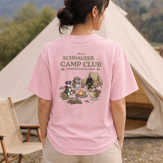 SCHNAUZER CAMP CLUB シュナウザー Tシャツ ｜バックプリント