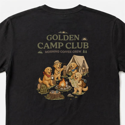 GOLDEN CAMP CLUB ゴールデンレトリバー Tシャツ ｜バックプリント