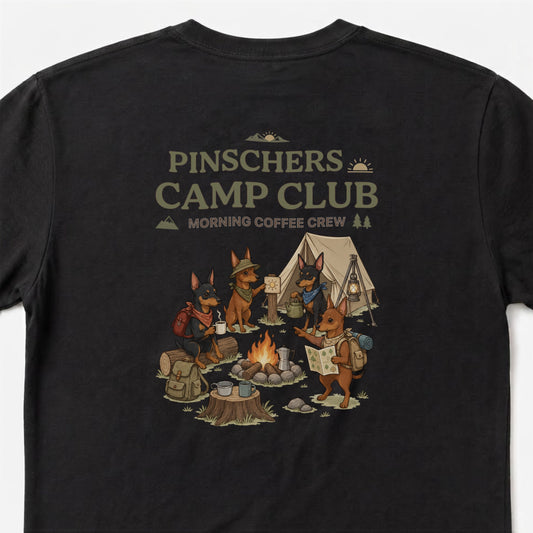 PINSCHERS CAMP CLUB ピンシャー Tシャツ ｜バックプリント