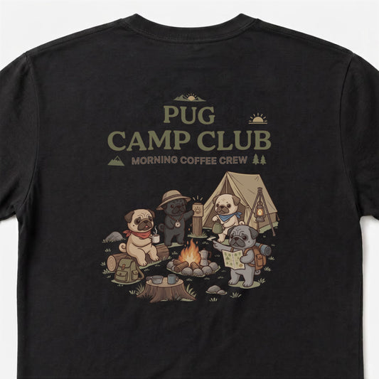 PUG CAMP CLUB パグ Tシャツ ｜バックプリント