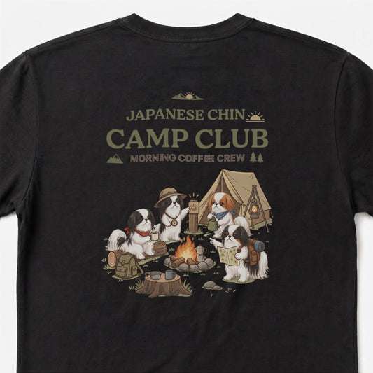 JAPANESE CHIN CAMP CLUB 狆 Tシャツ ｜バックプリント