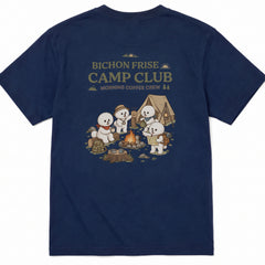 BICHON FRISE CAMP CLUB ビションフリーゼ Tシャツ ｜バックプリント