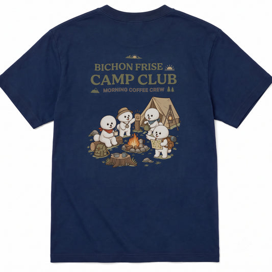 BICHON FRISE CAMP CLUB ビションフリーゼ Tシャツ ｜バックプリント