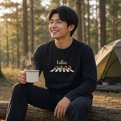 THE CORGIS コーギー横断歩道 長袖Tシャツ