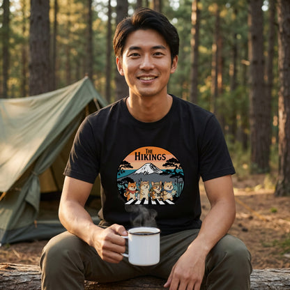 THE HIKINGS | 柴犬＆犬の仲間たち 富士山ハイキング Tシャツ【犬好き・アウトドア・ギフトに最適】