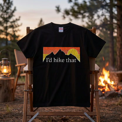I'd Hike That ｜ 登山・ハイキング・アウトドア・レトロ・パロディに人気