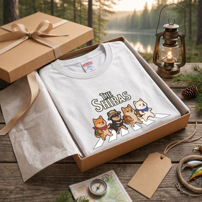 THE SHIBAS 柴犬横断歩道 長袖Tシャツ