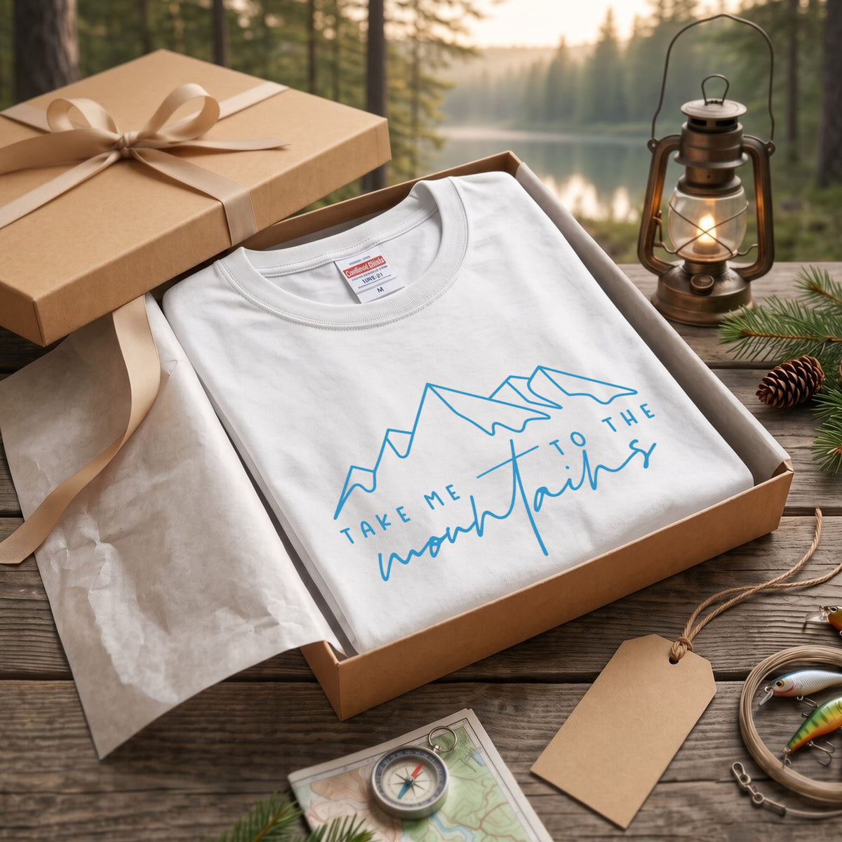 TAKE ME TO THE MOUNTAINS | 山 ロンT 長袖Tシャツ アウトドア 登山 トレッキング キャンプ【山好き・山ガール・ハイキング・シンプル・カジュアル・誕生日ギフトに最適】