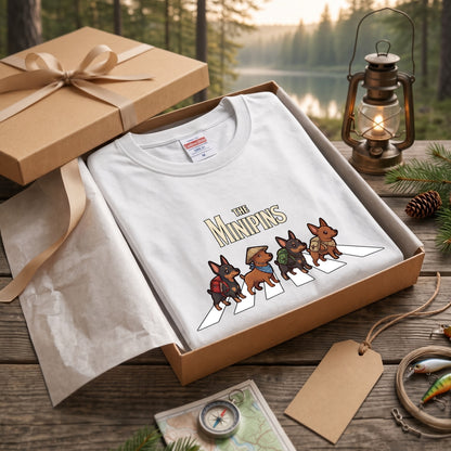 THE MINIPINS ミニチュアピンシャー散歩デザイン ブラック長袖Tシャツ