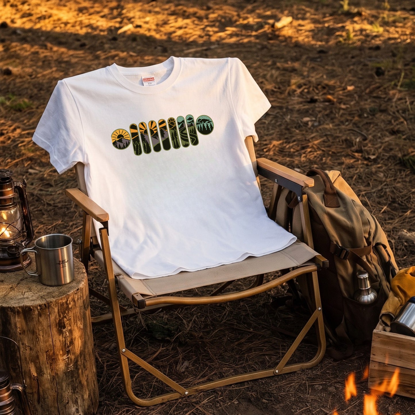 アウトドア Tシャツ キャンプ 登山 山 レトロ 自然 イラスト メンズ レディース おしゃれ 人気