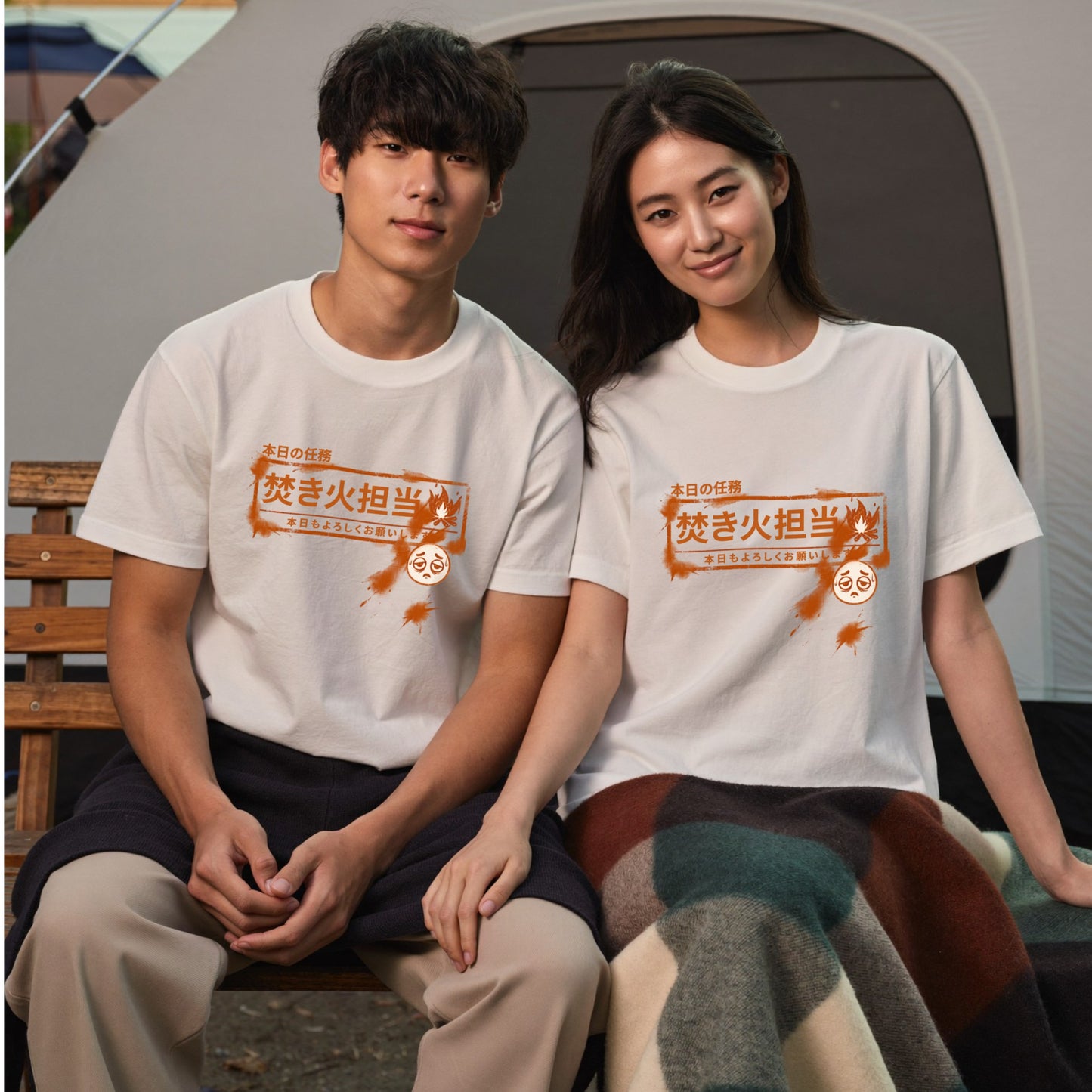 【本日の任務 焚き火担当】おもしろキャンプTシャツ | CAMPMODE