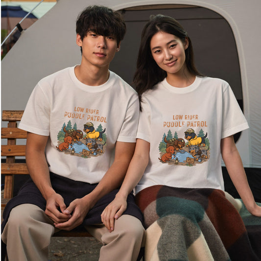 LOW RIDER PUDDLE PATROL ダックスフンドTシャツ