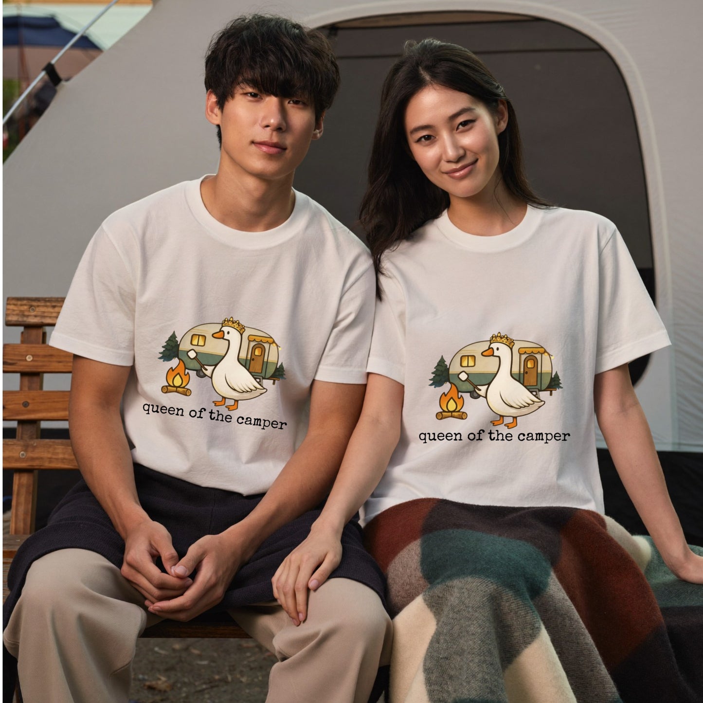 キャンプの女王 アヒル Tシャツ - CAMPMODE | キャンプ女子 ウェア