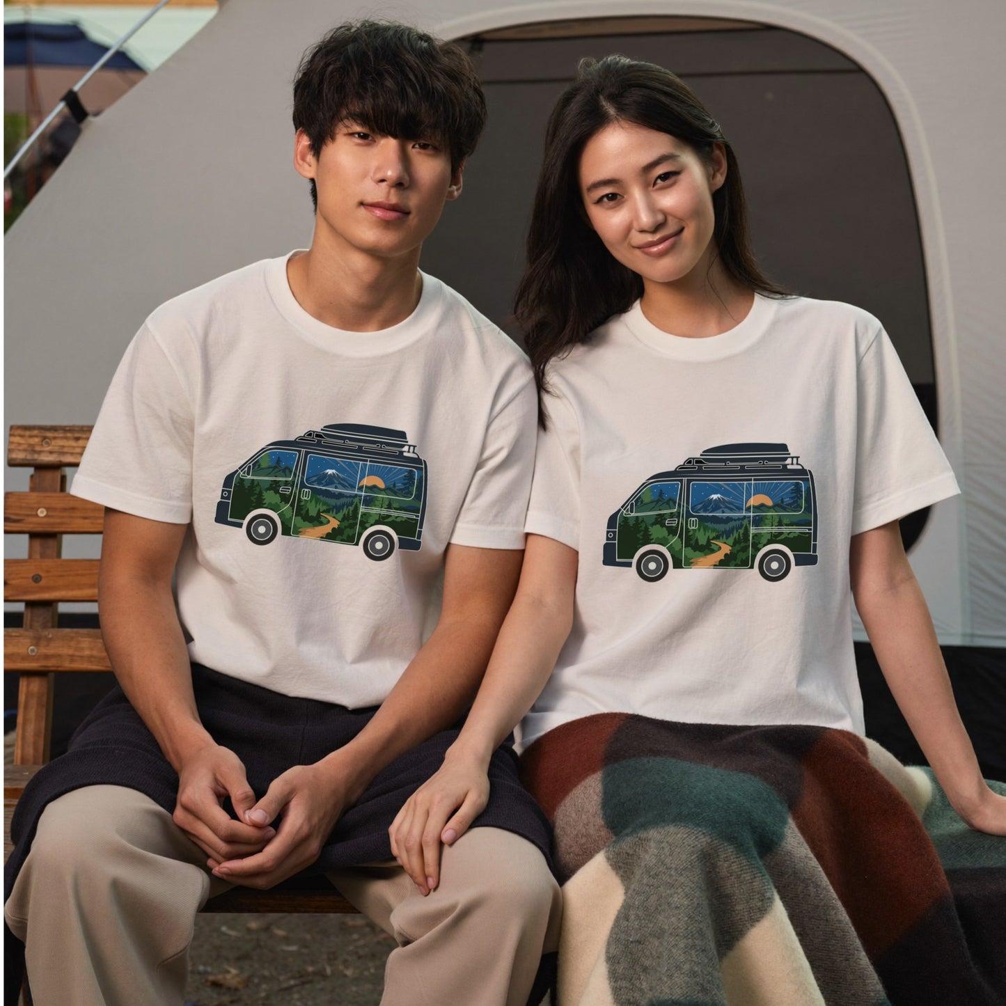 キャンピングカー風景 Tシャツ | CAMPMODE