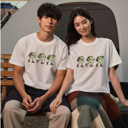 カエルの山登り イラスト Tシャツ | 登山 トレッキング 服 | CAMPMODE