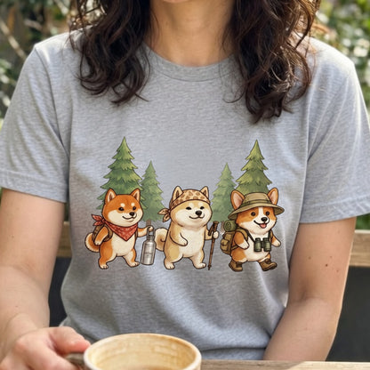 【柴犬・ハイキング＆キャンプ】おしゃれなTシャツ | CAMPMODE