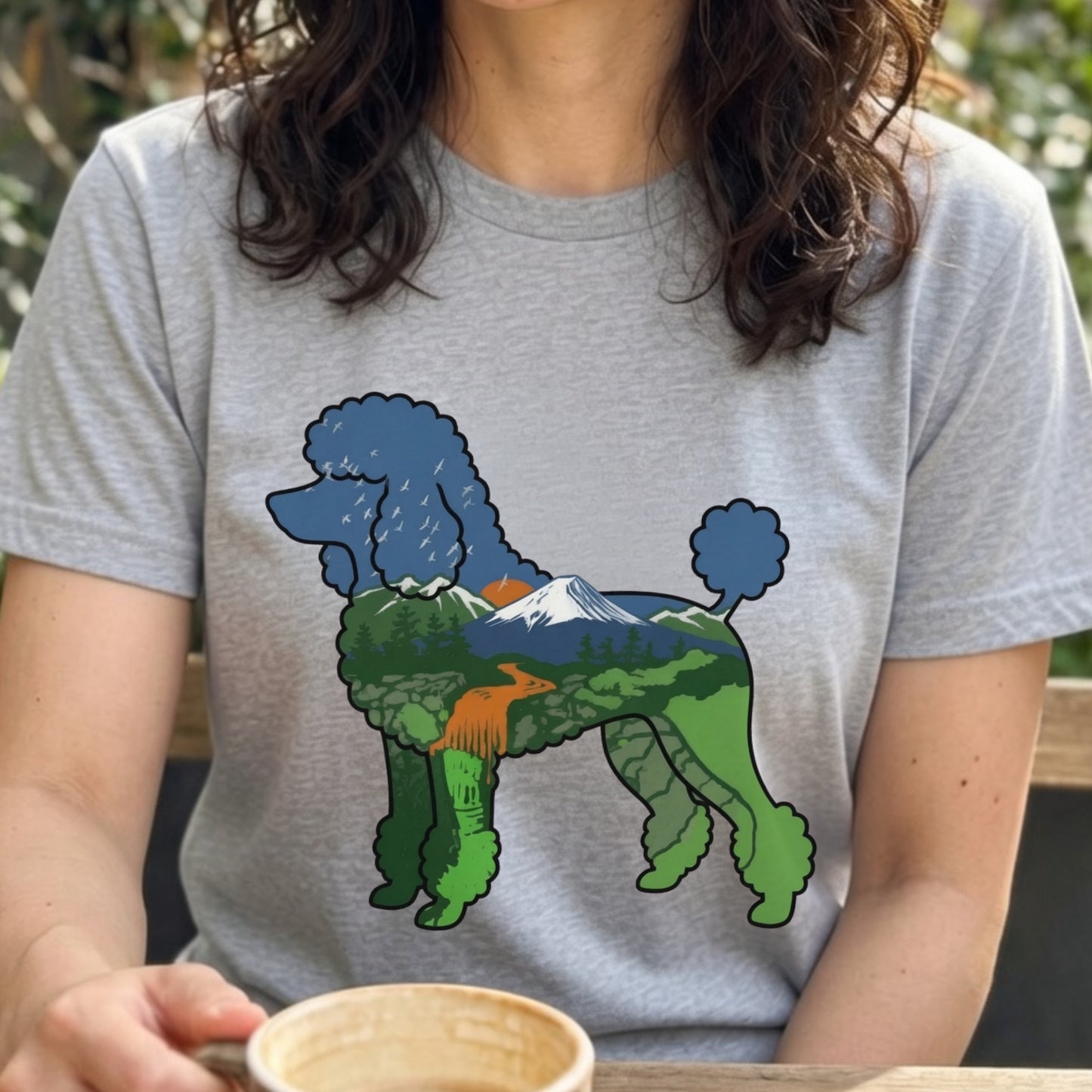 【Poodle Dog】自然風景ダブルエスポージャーTシャツ | CAMPMODE
