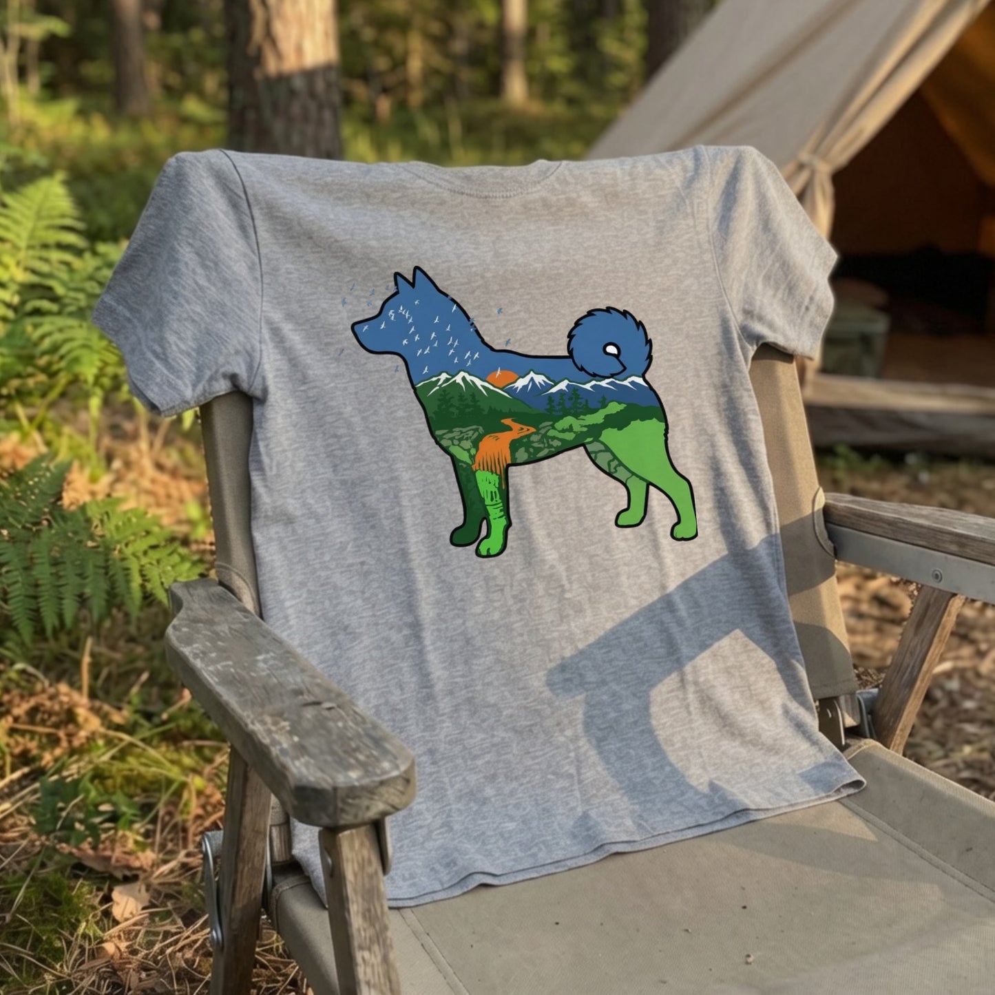 犬好き・キャンプ愛好者必見！柴犬デザインTシャツ | CAMPMODE