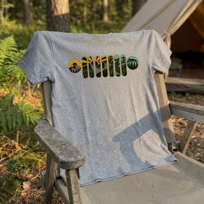 アウトドア Tシャツ キャンプ 登山 山 レトロ 自然 イラスト メンズ レディース おしゃれ 人気