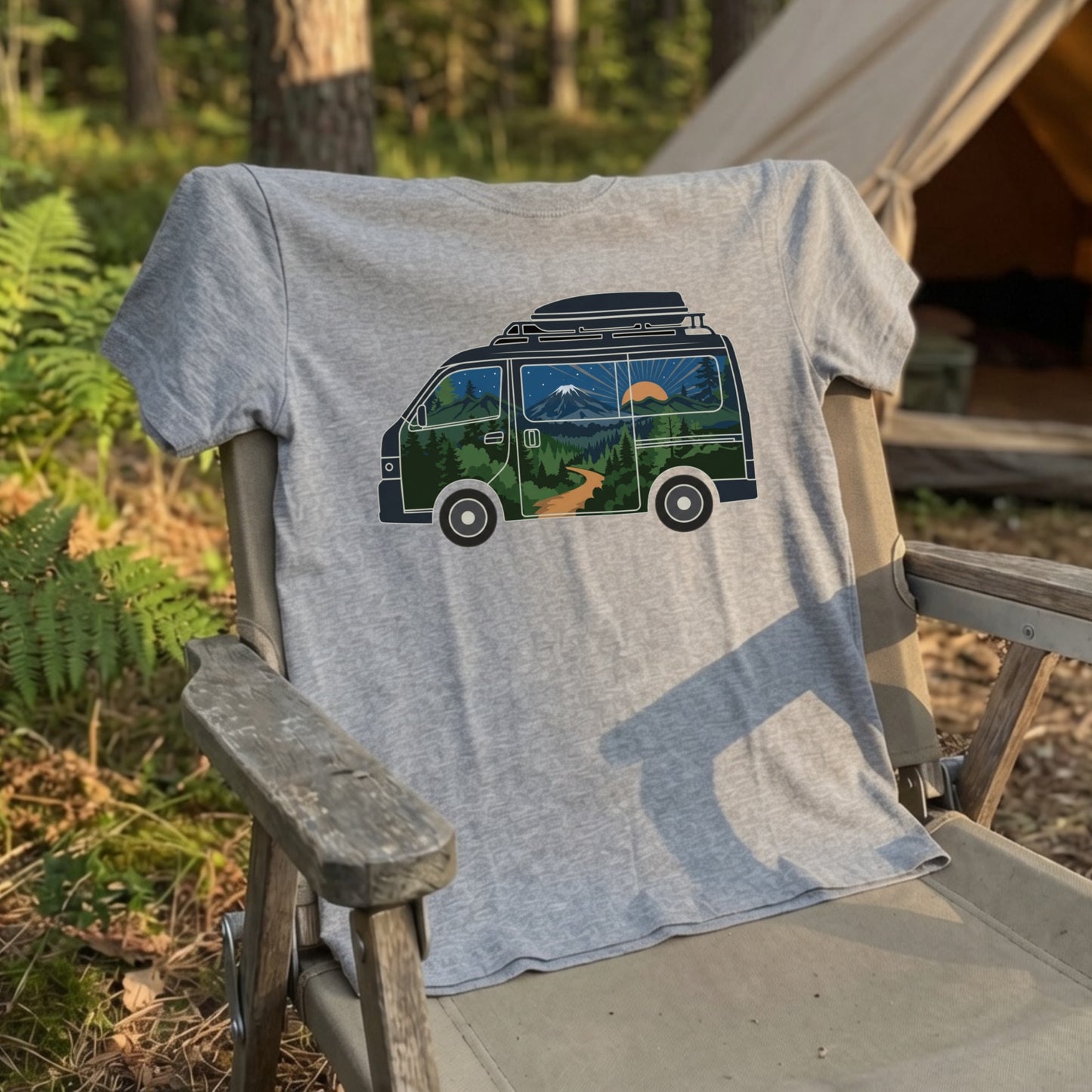 キャンピングカー風景 Tシャツ | CAMPMODE