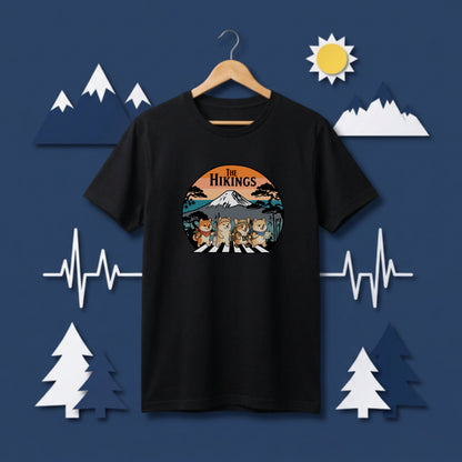 THE HIKINGS | 柴犬＆犬の仲間たち 富士山ハイキング Tシャツ【犬好き・アウトドア・ギフトに最適】