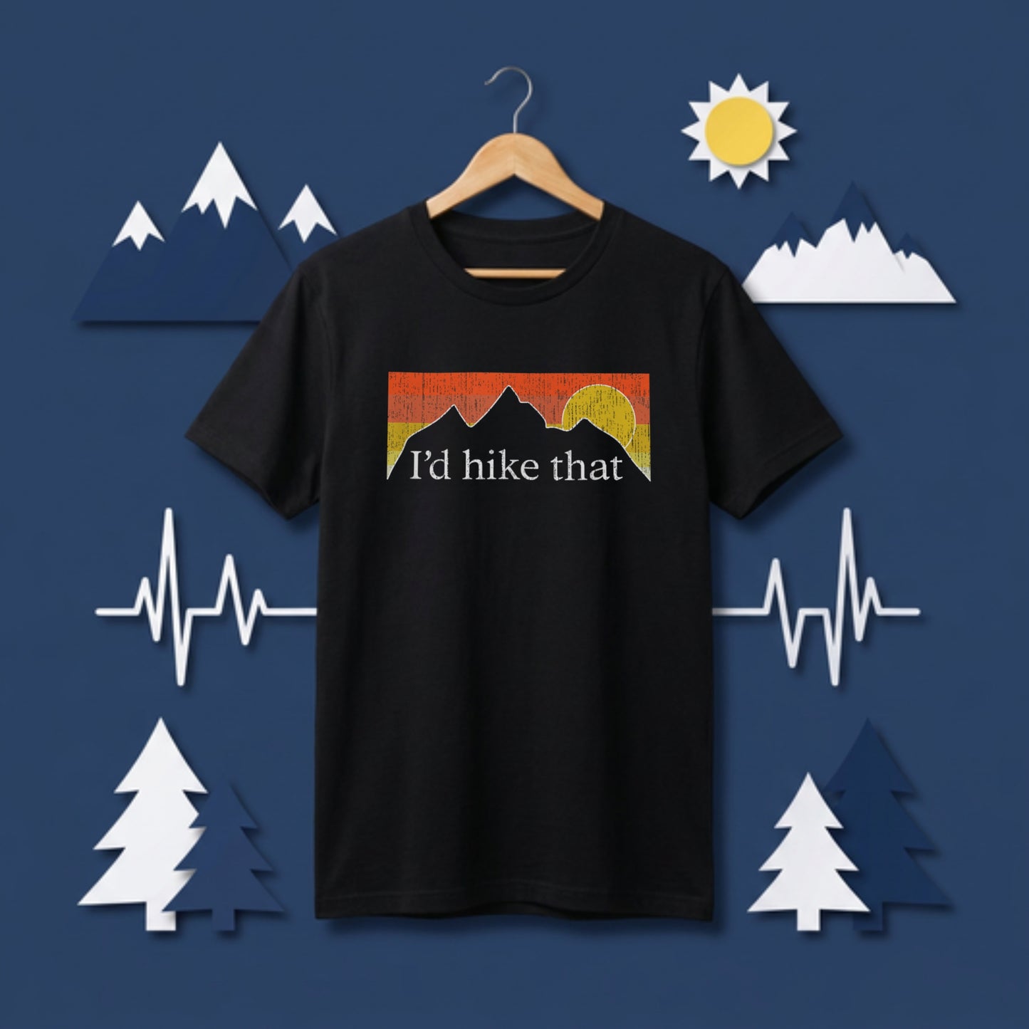 I'd Hike That ｜ 登山・ハイキング・アウトドア・レトロ・パロディに人気