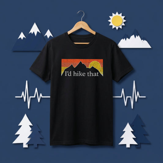 I'd Hike That ｜ 登山・ハイキング・アウトドア・レトロ・パロディに人気