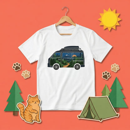 キャンピングカー風景 Tシャツ | CAMPMODE