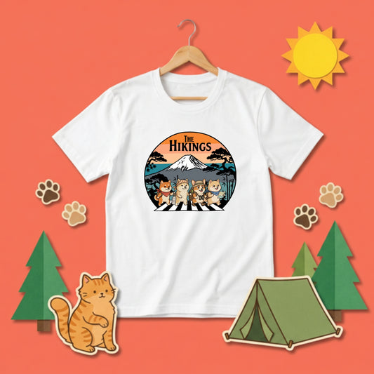 THE HIKINGS | 柴犬＆犬の仲間たち 富士山ハイキング Tシャツ【犬好き・アウトドア・ギフトに最適】