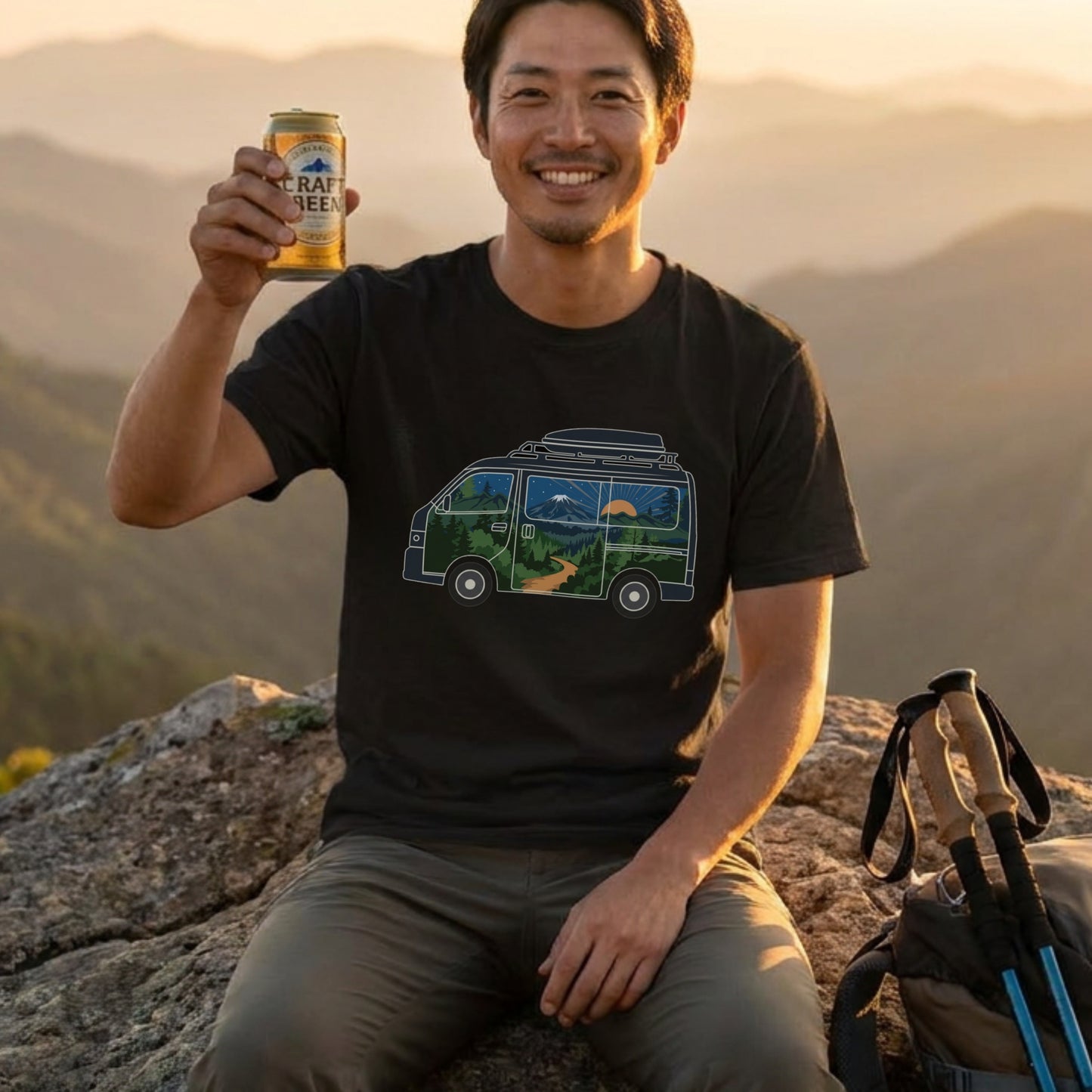 キャンピングカー風景 Tシャツ | CAMPMODE