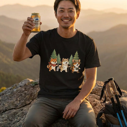 【柴犬・ハイキング＆キャンプ】おしゃれなTシャツ | CAMPMODE