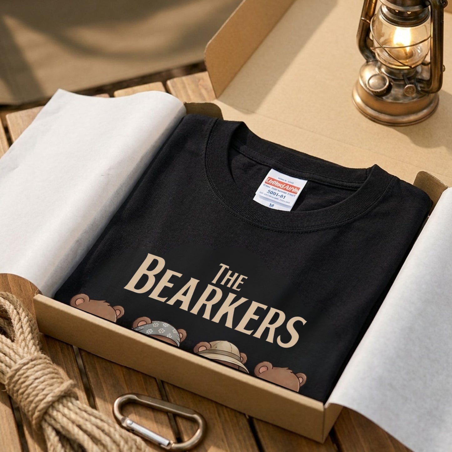 THE BEARKERS | 横断歩道 ゆるかわ クマ キャンプ パロディTシャツ【熊好き・アウトドア・ギフトに最適】