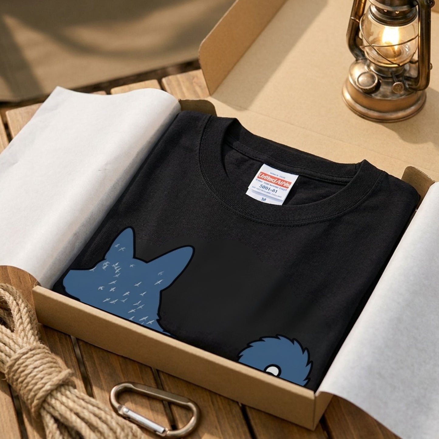 【Corgi】自然風景ダブルエスポージャー白Tシャツ | CAMPMODE