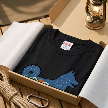 【Shiba】自然風景ダブルエスポージャー白Tシャツ | CAMPMODE