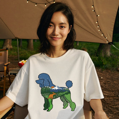 【Poodle Dog】自然風景ダブルエスポージャーTシャツ | CAMPMODE