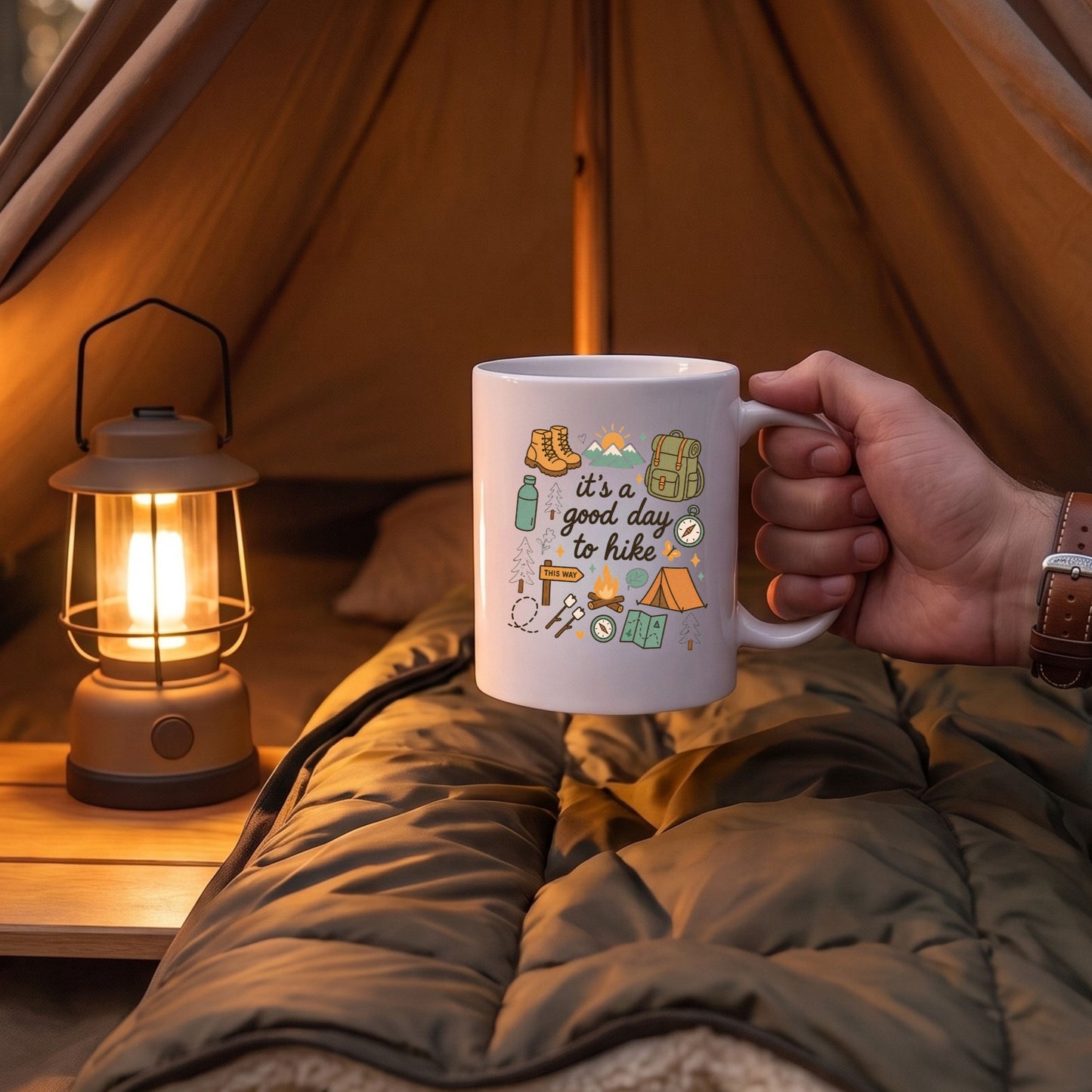 【it's a good day to hike】ハイキング・登山 セラミックマグカップ | CAMPMODE