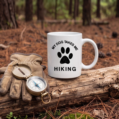 【肉球デザイン】MY DOG TAKES ME HIKING セラミックマグカップ | CAMPMODE