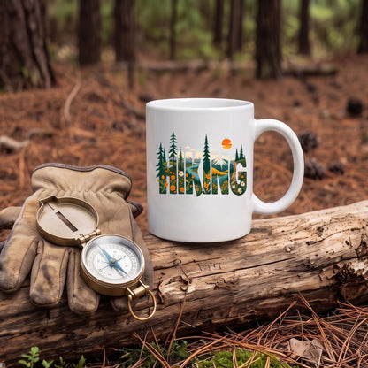 【HIKING】ネイチャーシルエット セラミックマグカップ | CAMPMODE
