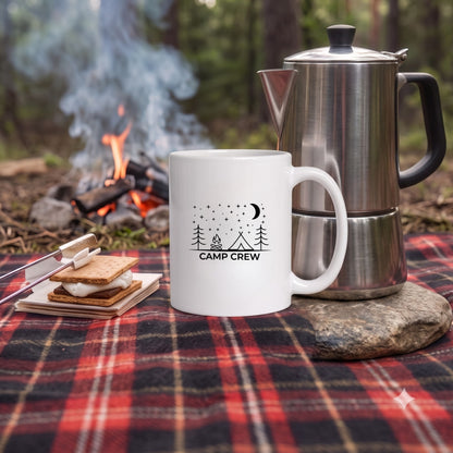 テント・焚き火デザイン カフェマグ・コーヒーカップ | CAMPMODE
