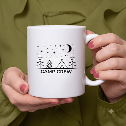 テント・焚き火デザイン カフェマグ・コーヒーカップ | CAMPMODE