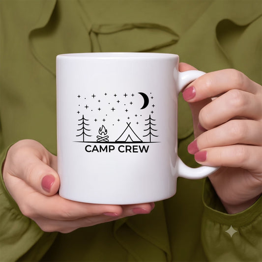 テント・焚き火デザイン カフェマグ・コーヒーカップ | CAMPMODE
