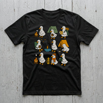 かわいいガチョウのキャンプTシャツ