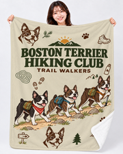 Boston Terrier Hiking Club ボストンテリアのハイキングデザイン | ブランケット